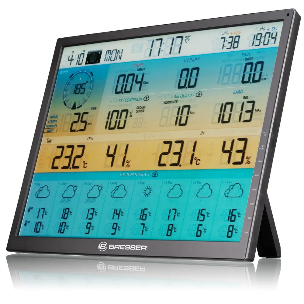 Bresser 4Cast 7-In-1 Wi-Fi Weather Centre Solar-Powered Sensor 2 Bresser 4Cast 7-In-1 Wi-Fi Weather Centre Solar-Powered Sensor - Image 2