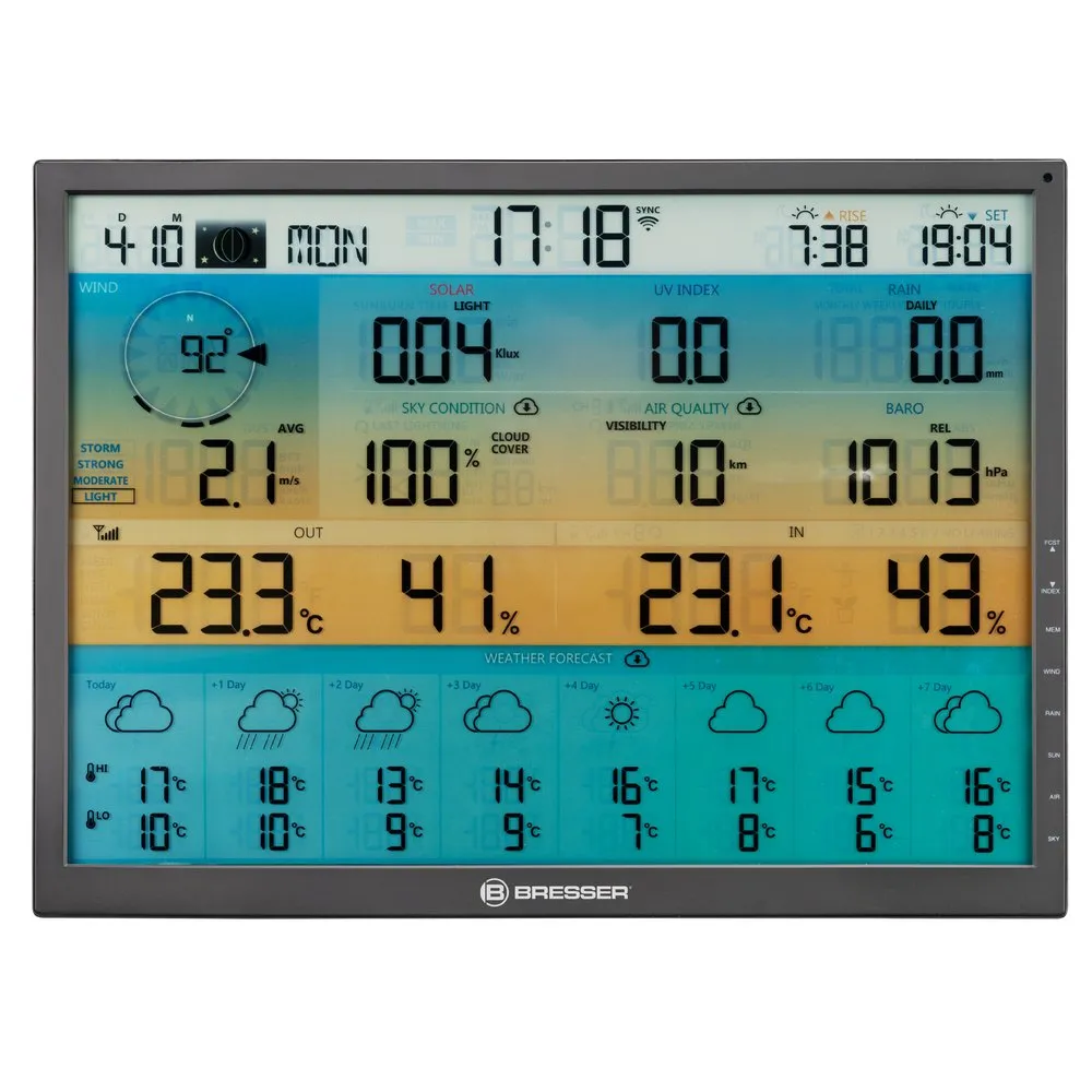 Bresser 4Cast 7-In-1 Wi-Fi Weather Centre Solar-Powered Sensor 4 Bresser 4Cast 7-In-1 Wi-Fi Weather Centre Solar-Powered Sensor - Image 4