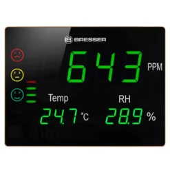 Bresser Co2 Measuring Device Smile Traffic Lights Extra-Large Led Display