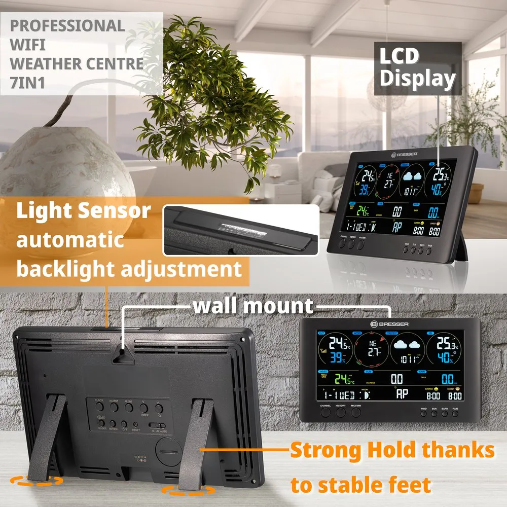 Bresser Wifi Clearview Weather Center 7-In-1 Sensor 3 Bresser Wifi Clearview Weather Center 7-In-1 Sensor - Image 3