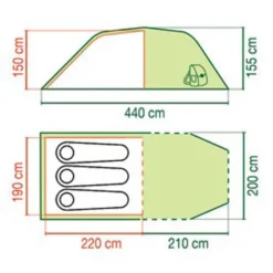 Coleman Coastline 3 Plus Tent -Nordsmin Shop coleman coastline 3 plus tent 7