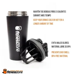 Stainless Steel Shaker -Nordsmin Shop fitnesszone stainless steel shaker 2