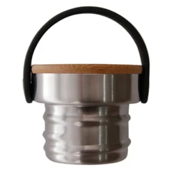 Stainless Steel Bamboo Screw Cap For Basic Steel Bottle