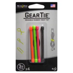 Nite Ize Gear Tie 3´´ 4 Pack