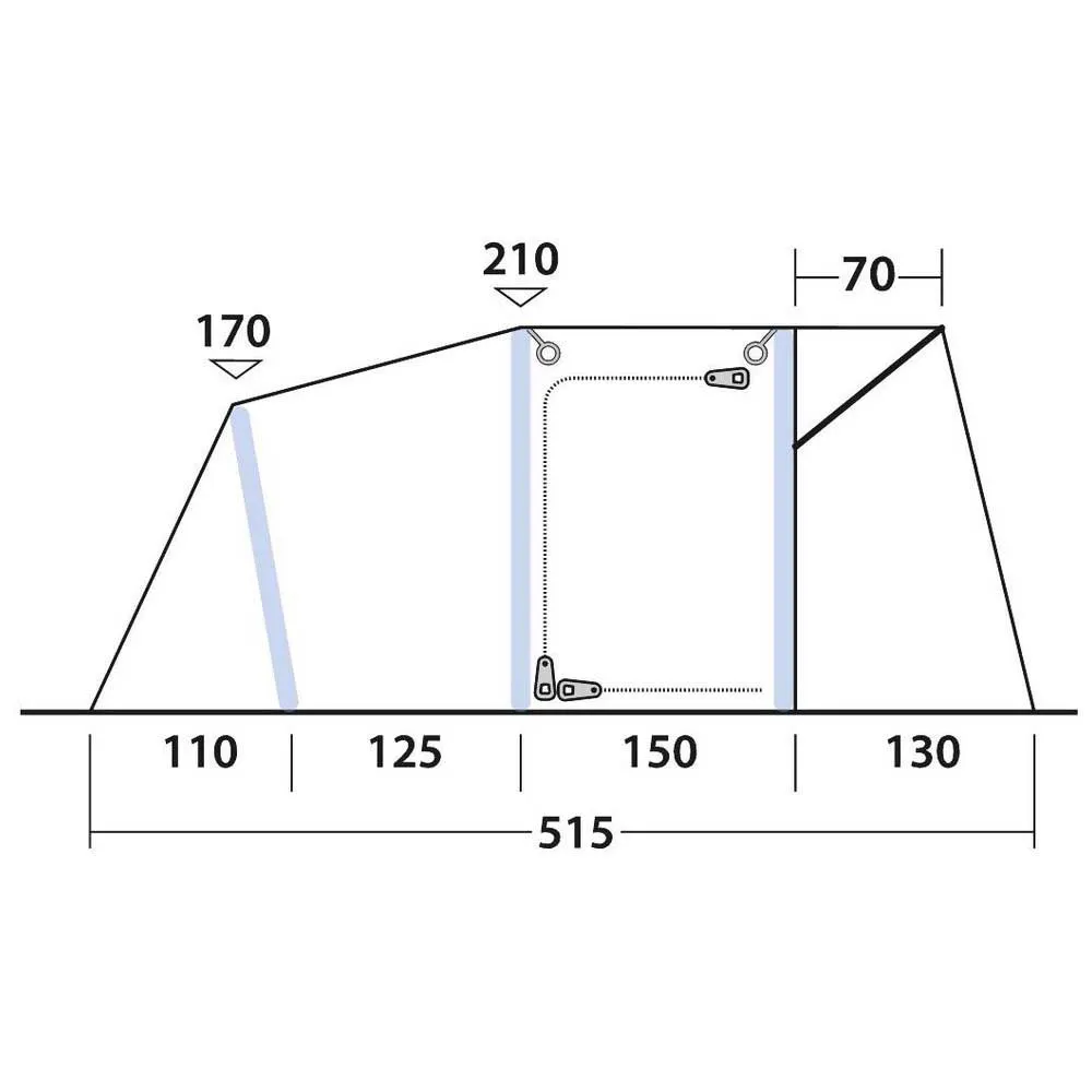 Outwell Blossburg 380 Air Caravan Tent 7 Outwell Blossburg 380 Air Caravan Tent - Image 7