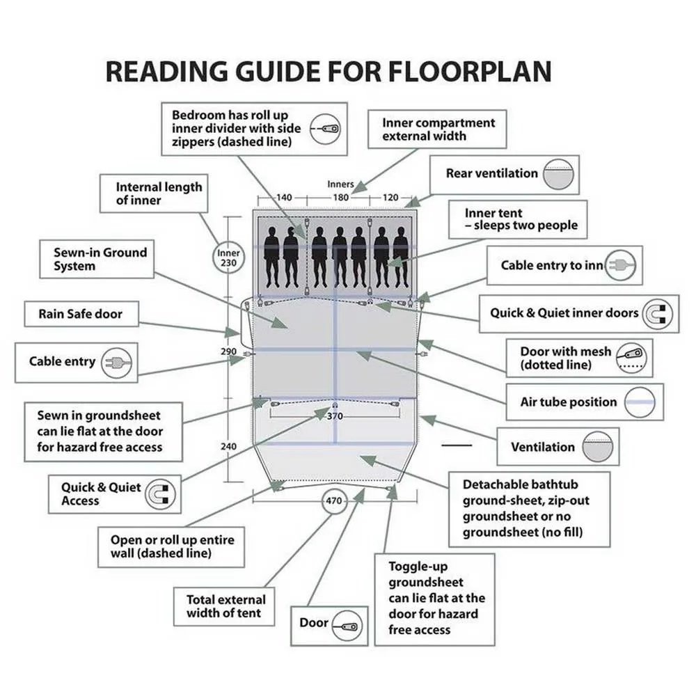 Outwell Blossburg 380 Air Caravan Tent 9 Outwell Blossburg 380 Air Caravan Tent - Image 9