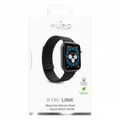 Puro Icon Link Silicone Band For Apple Watch 42-44 Mm -Nordsmin Shop puro icon link silicone band for apple watch 42 44 mm 2