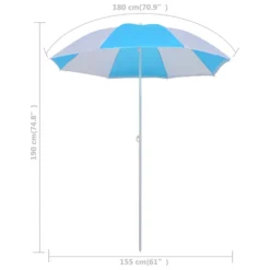 VIDAXL Beach Umbrella Shelter 180cm 8 VIDAXL Beach Umbrella Shelter 180cm -Nordsmin Shop vidaxl beach umbrella shelter 180cm 3