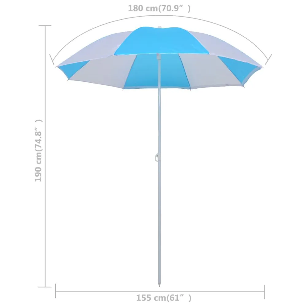 VIDAXL Beach Umbrella Shelter 180cm 4 VIDAXL Beach Umbrella Shelter 180cm - Image 4