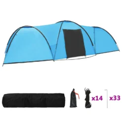 VIDAXL Camping Igloo Tent 650x240x190cm 8 Person -Nordsmin Shop vidaxl camping igloo tent 650x240x190cm 8 person 2