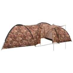 VIDAXL Camping Igloo Tent 650x240x190cm 8 Person Camouflage