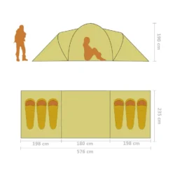 VIDAXL Camping Tent 6 Persons -Nordsmin Shop vidaxl camping tent 6 persons 3