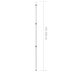 VIDAXL Telescopic Tarp Poles Length Of 102-260Cm 2 Units -Nordsmin Shop vidaxl telescopic tarp poles length of 102 260cm 2 units 5